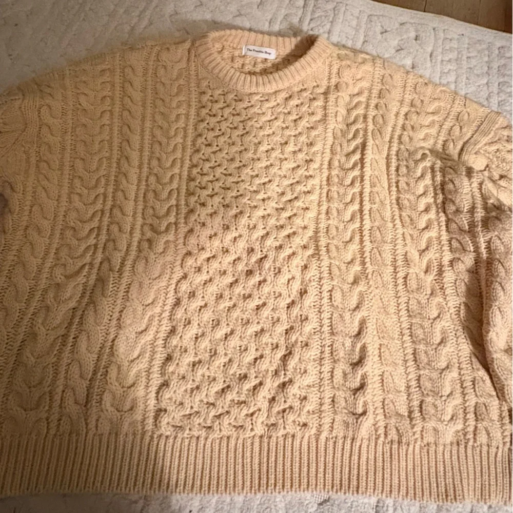 The Frankie Shop Cable Knit Sweater - Tan - Picture 1 of 2